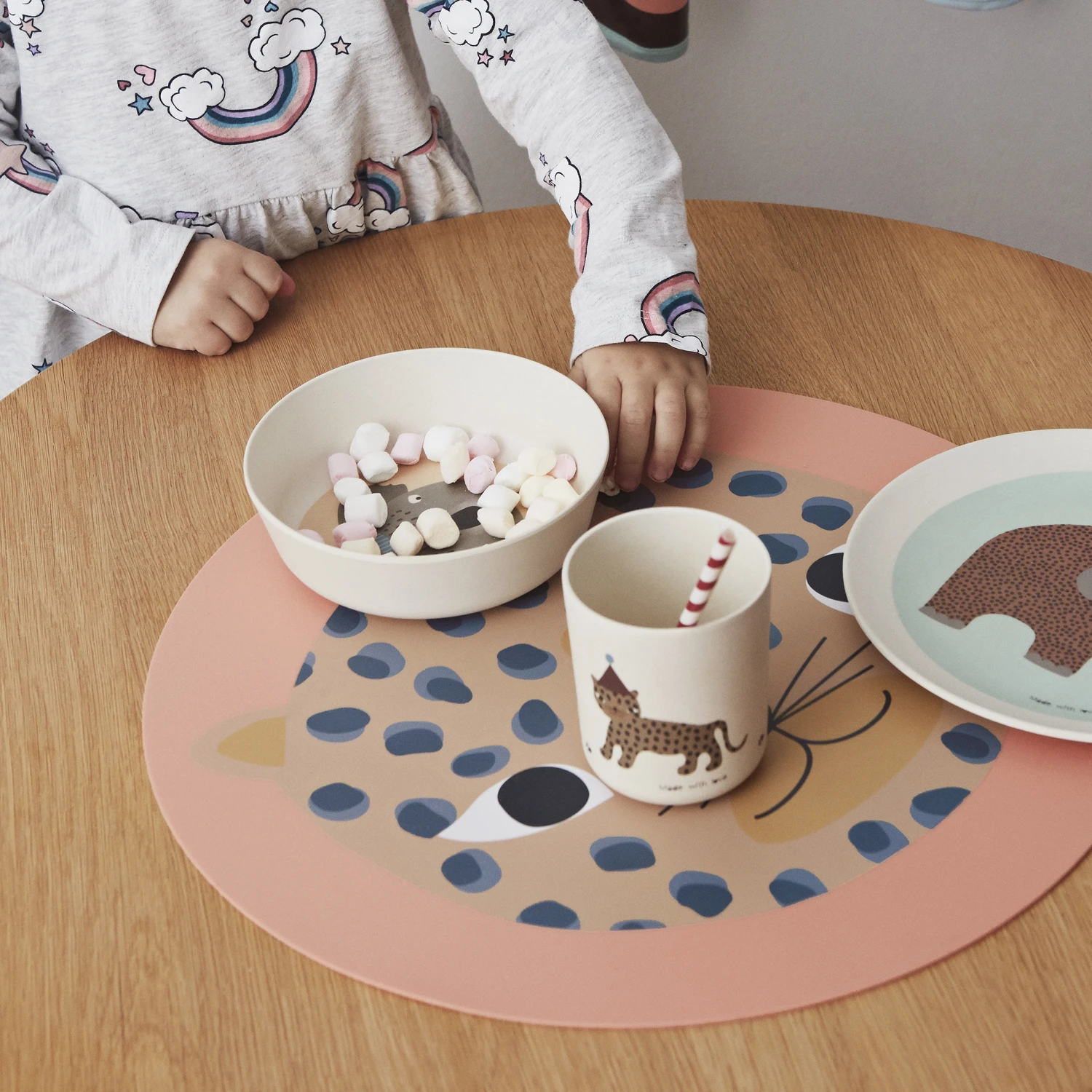 OYOY Snow Leopard Placemat 5 OYOY Snow Leopard Placemat - Afbeelding 3